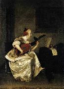 Gerard ter Borch the Younger The Lute Player oil painting artist